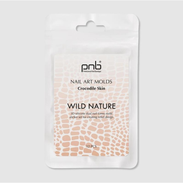 Формы Wild Nature Nail Art Molds PNB, Crocodile Skin, 12 шт.
