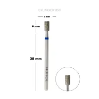TOUCH diamond Cylinder nail drill bit blue 3.0 mm