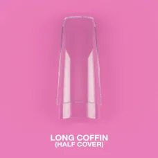 Lunamoon Gel Tips Coffin Long (Half Cover)