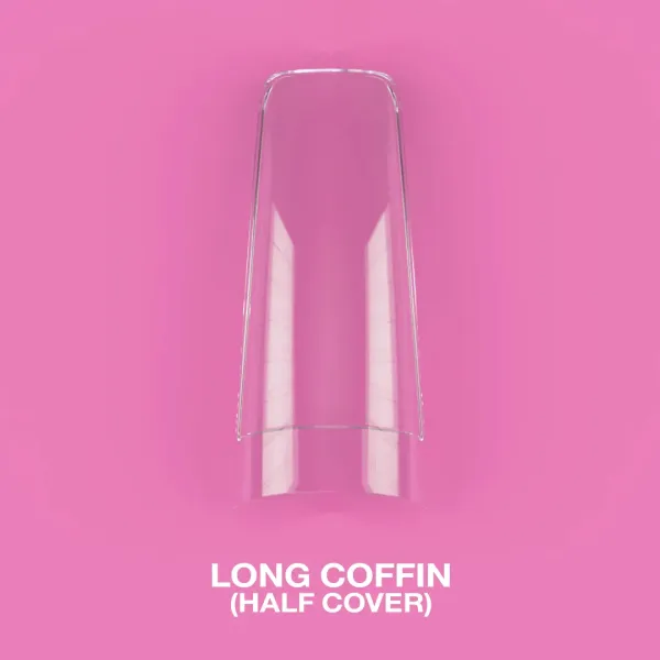 Lunamoon Gel Tips Coffin Long (Half Cover)