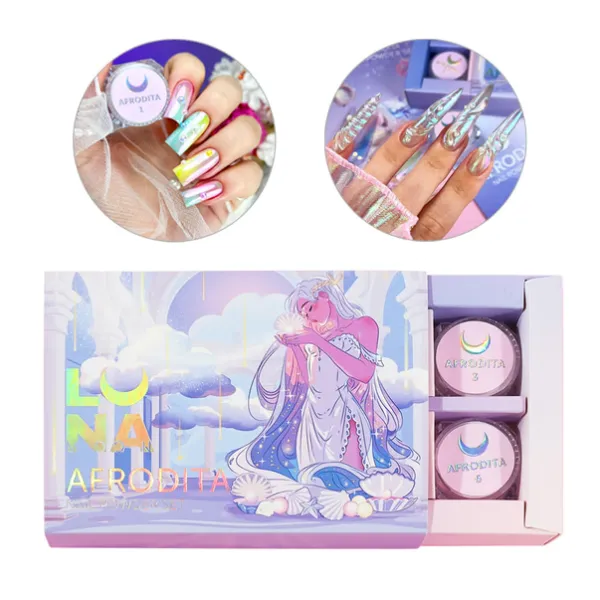 Lunamoon Afrodita Nail Powder Set 6pcs