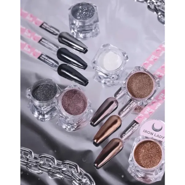 Lunamoon Iron Lady Nail Powder Set 6 pcs
