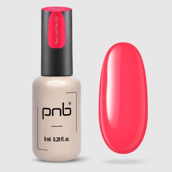 UV/LED Strong iron gel Neon Coral Pink PNB 8 ml