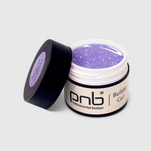 UV/LED Builder Gel PNB, Purple Stardust, 5 ml