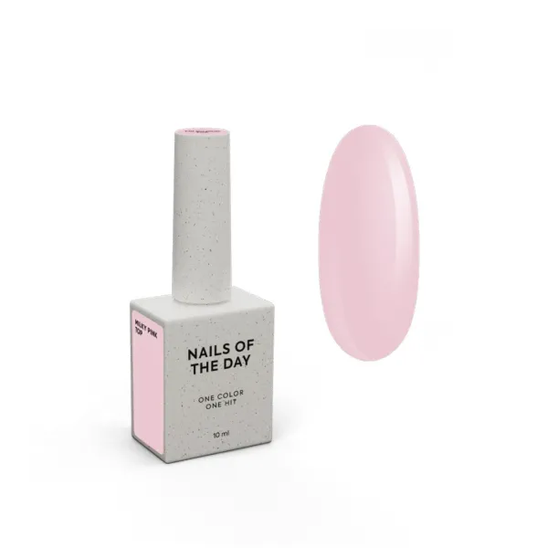 NAILSOFTHEDAY Milky pink top – нежно-розовый топ без липкого слоя, 10 мл