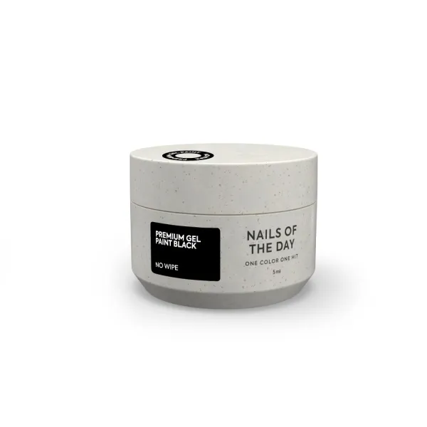 NAILSOFTHEDAY Premium gel paint Black no wipe – гель-краска без липкого слоя, 5 мл
