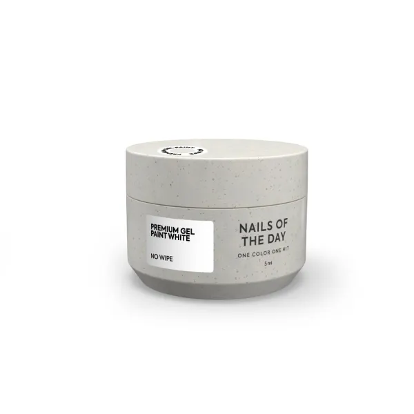 NAILSOFTHEDAY Premium gel paint White no wipe, 5ml