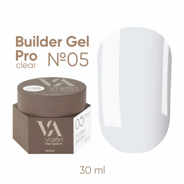 Builder Gel Valeri № 05 Clear, 30ml