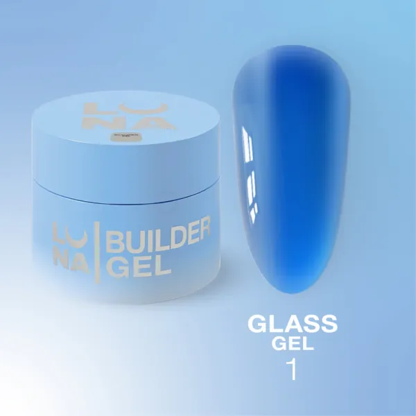 Lunamoon Витражный гель для наращивания Glass Builder Gel №1, 15 мл