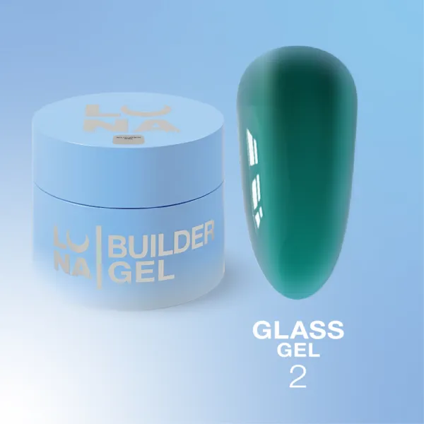 Lunamoon Витражный гель для наращивания Glass Builder Gel №2, 15 мл