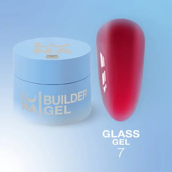 Lunamoon Витражный гель для наращивания Glass Builder Gel №7, 15 мл