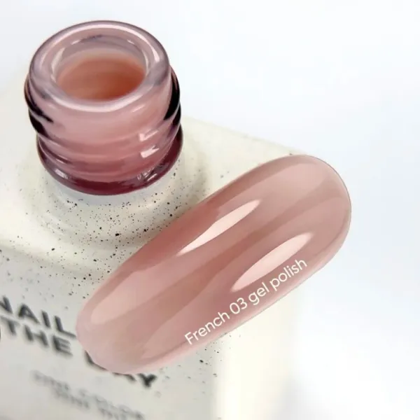 NAILSOFTHEDAY Gel Polish French 03 — нюдовый гель-лак с пониженным уровнем пигментации, 10 мл