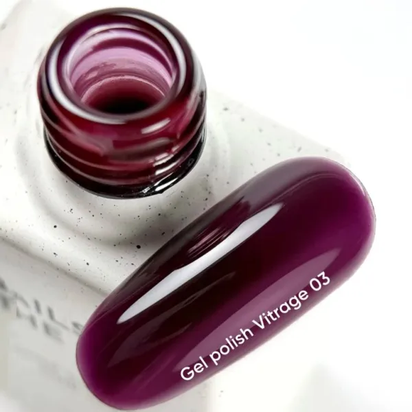NAILSOFTHEDAY Gel Polish Vitrage 03 – винный витражный гель-лак, 10 мл