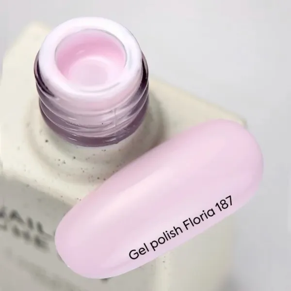 NAILSOFTHEDAY Gel polish Floria 187 — пастельно-розовый гель-лак, 10 мл