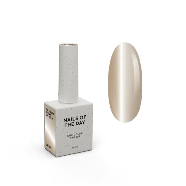 NAILSOFTHEDAY Korean cat eye 09 – нюдово-бежевый гель-лак кошачий глаз, 10мл