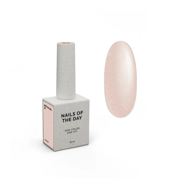 NAILSOFTHEDAY Bottle gel 45 shimmer – молочно-бежевый гель, 10 мл