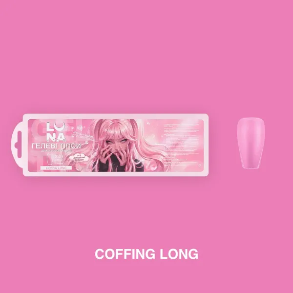 Lunamoon Гелевые типсы Coffin Long - Updated
