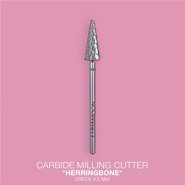 Lunamoon Carbide milling cutter "Herringbone" green 4.5mm