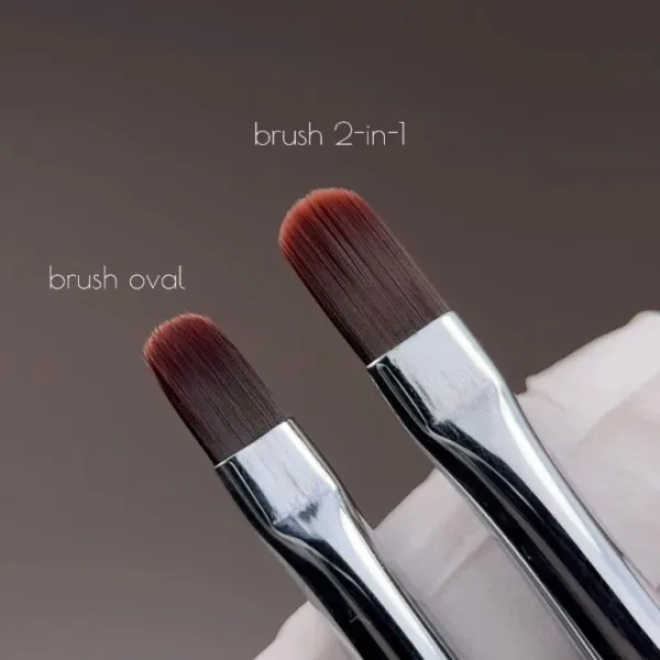 NAILSOFTHEDAY Professional Brush 2-in-1: Liner + Oval — двухсторонняя кисточка, 11мм