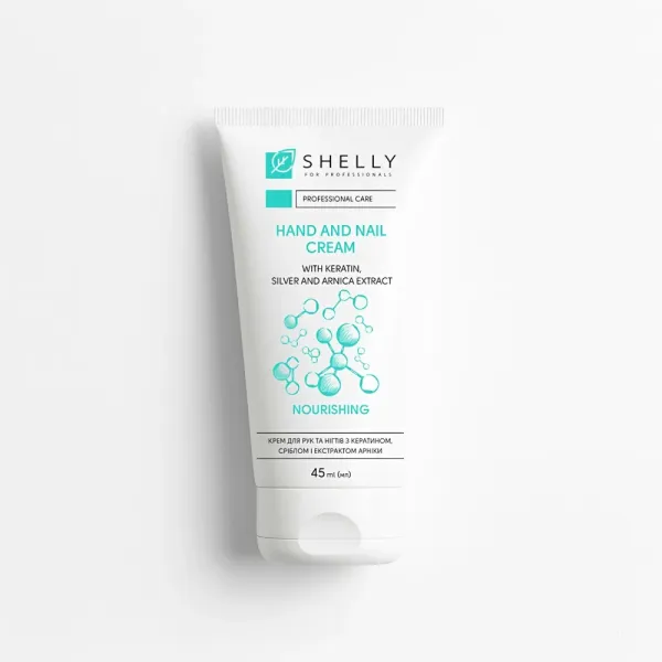 Cream for hands and nails with keratin, silver and arnica extract Shelly, 45ml