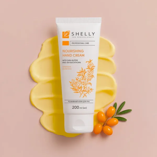 Výživný krém na ruce s bambuckým máslem a rakytníkem Shelly, 200ml