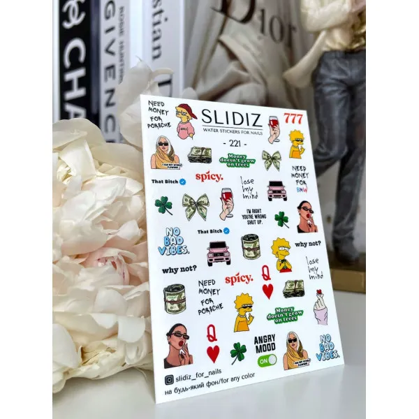 Slidery na nehty SLIDIZ №221