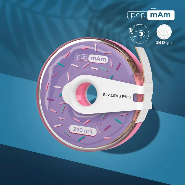 Disposable white abrasive tape papmAm STALEKS PRO EXPERT 240 grit





