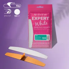 Сменные файлы белые для пилки полумесяц STALEKS PRO EXPERT 42 100 грит (50 шт)