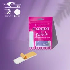 Disposable white files for short nail file STALEKS PRO EXPERT 51 240 grit (10 pcs)