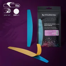 Disposable files for crescent nail file STALEKS PRO EXCLUSIVE 42 240 grit (50 pcs)