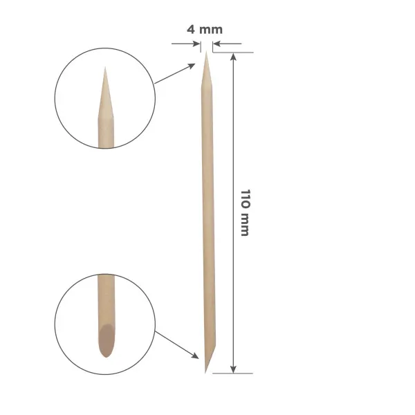 Orange stick STALEKS PRO EXPERT wooden 110 mm (100 pcs)