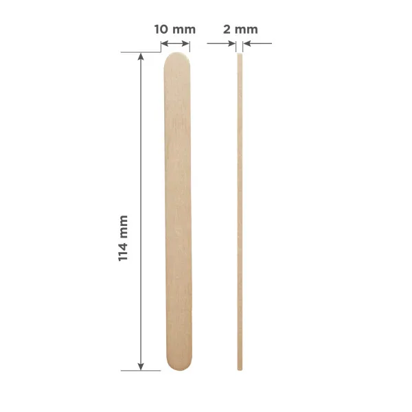 Wooden wax applicator stick STALEKS PRO EXPERT 114x10 mm (100 pcs)