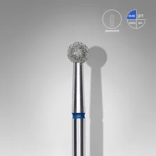 Diamond nail drill bit ball blue head STALEKS PRO EXPERT diameter 4 mm