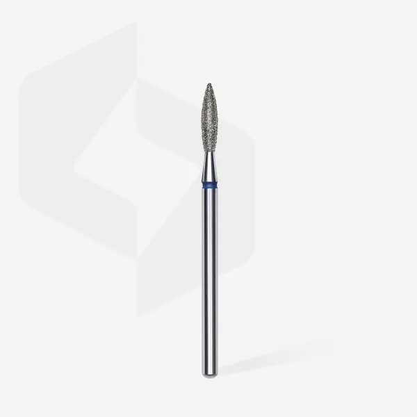 Diamond nail drill bit flame blue head STALEKS PRO EXPERT diameter 2,3 mm / working part 10 mm