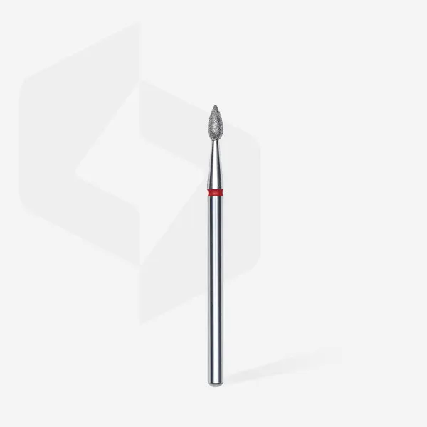 Diamond nail drill bit drop red head STALEKS PRO EXPERT diameter 2,3 mm / working part 5 mm
