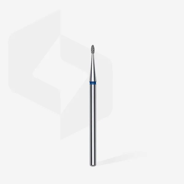 Diamond nail drill bit rounded bud blue EXPERT head diameter 1,2 mm / working part 3 mm