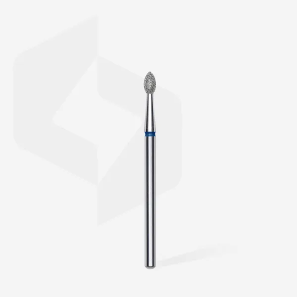 Diamond nail drill bit pointed bud blue EXPERT head diameter 2,5 mm / working part 4,5 mm