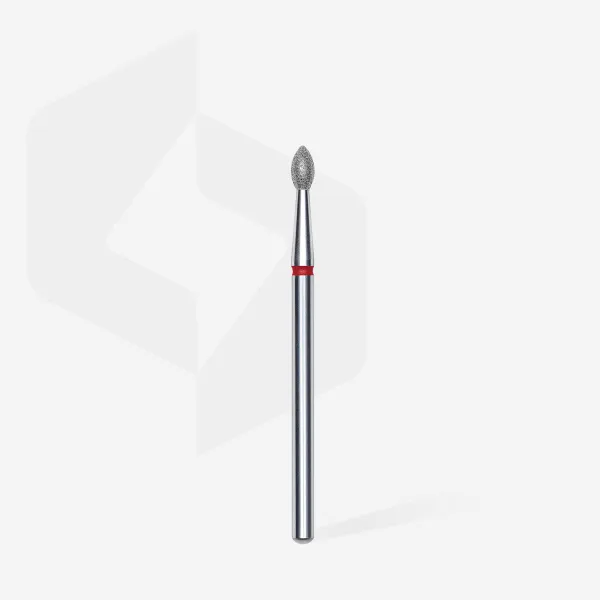 Diamond nail drill bit pointed bud red EXPERT head diameter 2,5 mm / working part 4,5 mm