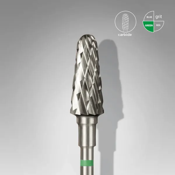 Karbidová fréza "frustum" zelený EXPERT průměr hlavy 6mm / pracovní část 14mm