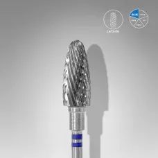 Carbide nail drill for left-handed users blue EXPERT head diameter 6mm / working part 14mm