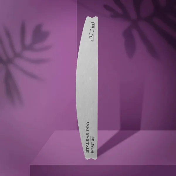 Metal nail file, crescent, base STALEKS PRO EXPERT 40
