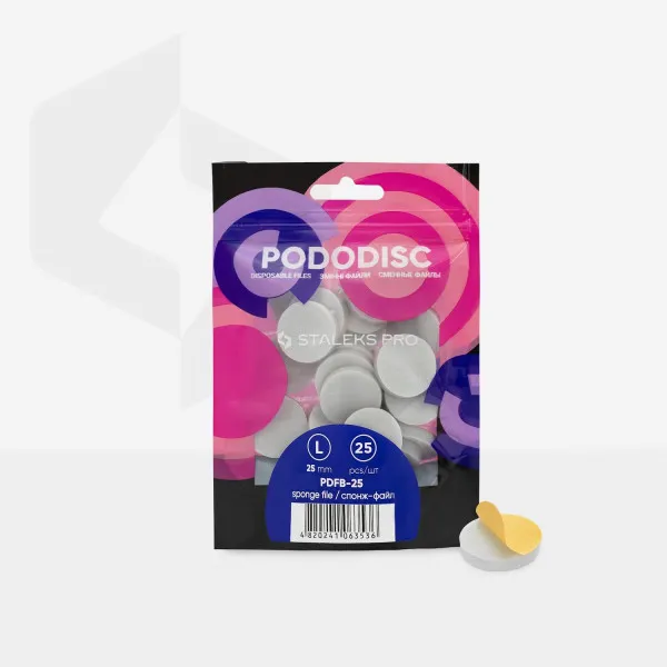 Disposable files-sponges for pedicure disc STALEKS PRO PODODISC L EXPERT 25 (25 pcs)