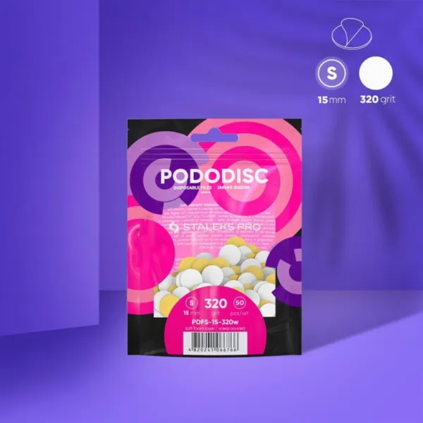 Сменные файлы белые на мягкой основе для диска PODODISC S EXPERT 320 грит (50 шт)