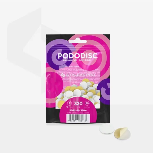 Сменные файлы белые на мягкой основе для диска PODODISC S EXPERT 320 грит (50 шт)