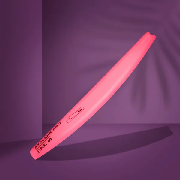 Straight beveled plastic base for nail file STALEKS PRO EXPERT 40 




