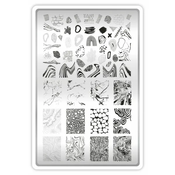 Пластина для стемпинга Taki Da 25 TEXTURES