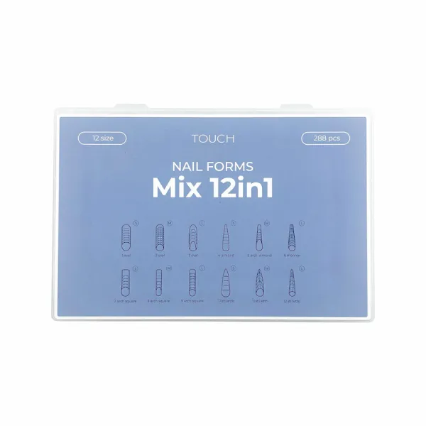 TOUCH Nail Tips Upper forms modeling Mix 12in1 288 ks