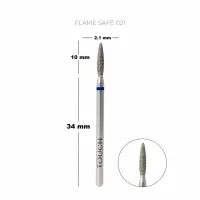 TOUCH diamond Flame алмазная фреза, закругленный кончик 021 синяя