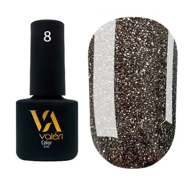 Reflective gel polish VALERI № 8 (6 ml)
