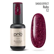 UV/LED Gel Polish SHOCK EFFECT 12 Ruby PNB 8 ml